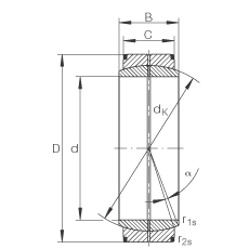 關節軸承 GE380-DO, 根據 DIN ISO 12 240-1 標準，需維護