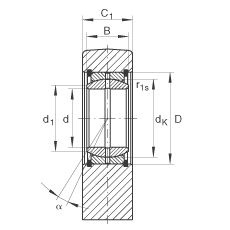 液壓桿端軸承 GF25-DO, 根據(jù) DIN ISO 12 240-4 標(biāo)準(zhǔn)，帶焊接面，需維護(hù)