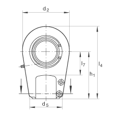 液壓桿端軸承 GIHRK60-DO, 根據 DIN ISO 12 240-4 標準，帶右旋螺紋夾緊裝置，需維護