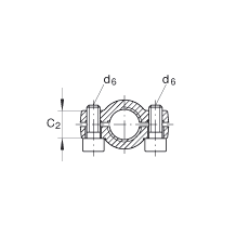 液壓桿端軸承 GIHNRK40-LO, 根據(jù) DIN ISO 12 240-4 標(biāo)準(zhǔn)，帶右旋螺紋夾緊裝置，需維護(hù)