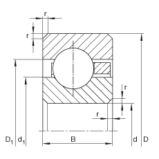 薄截面軸承 CSCB025, 深溝球軸承，類型C，運行溫度 -54°C 到 +120°C